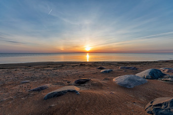 Закат на озере / Псковская область, Чудское озеро