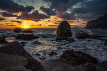 Вечерний прибой / Крым,Ласпи