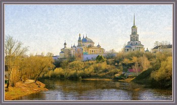 ТОРЖОК / Вид на Борисоглебский монастырь