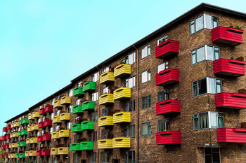 Summer Balconies / Colourful balconies in Copenhagen.