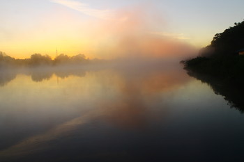 Восход на реке Клязьма в Гороховце (Владимирская область) / Восход на реке Клязьма в Гороховце (Владимирская область)