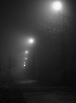 Ночь. Свет фонарей в тумане... / ...