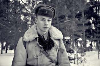 портрет солдата / реконструкция событий Великой отечественной войны
