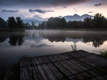 &nbsp; / Foggy morning under the High Tatra in Slovakia