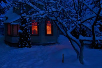 Зимние сумерки ... / Когда за окном +35, приятно вспомнить зиму...