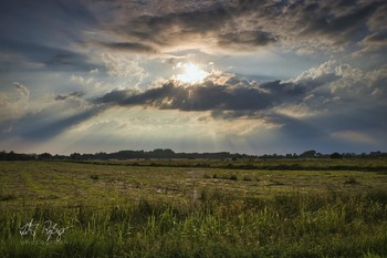 &nbsp; / Landschaft nach einem Gewitter.