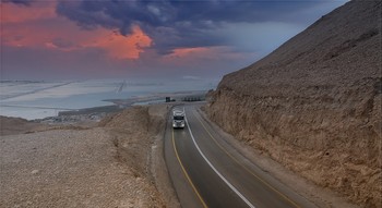Рассвет на Мертивои море / Израиль