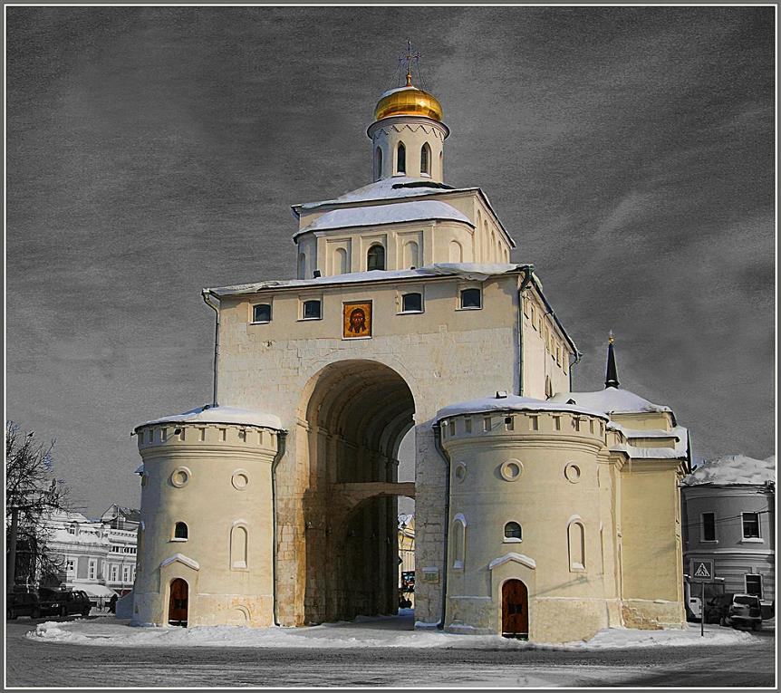 В каком году были построены золотые. Золотые ворота Андрея Боголюбского во Владимире 1164. Золотые ворота во Владимире при Андрее Боголюбском.