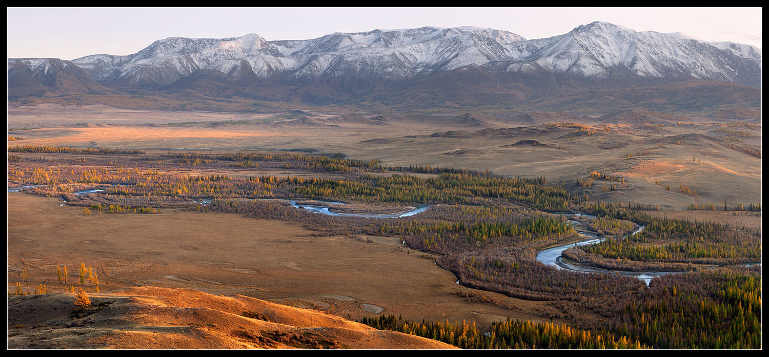 Курайская степь горный Алтай закат