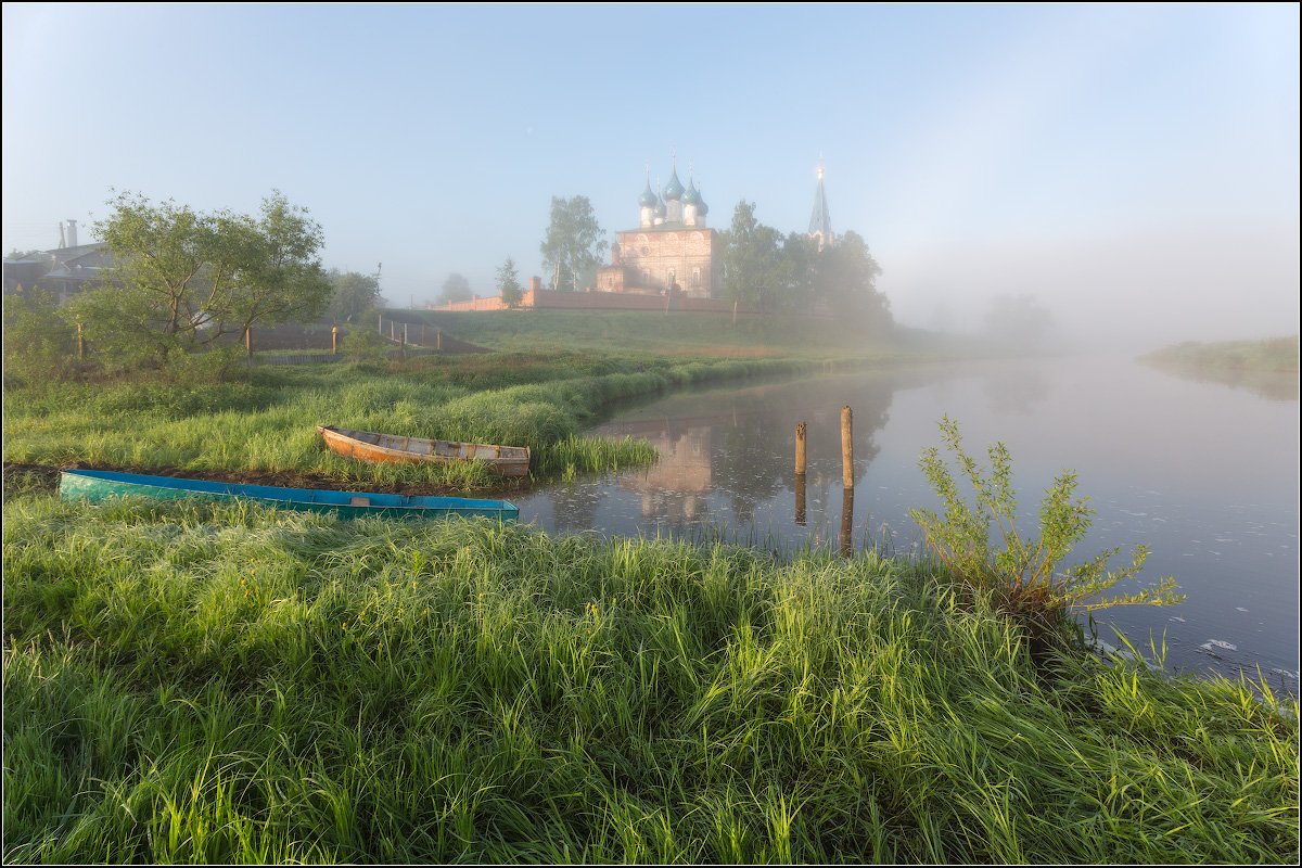 Село утром. Фотограф Александр Марецкий. Река Теза деревня Бильдюхино. Раннее утро в Дунилово Владимир Иванов. Александр Марецкий фото.