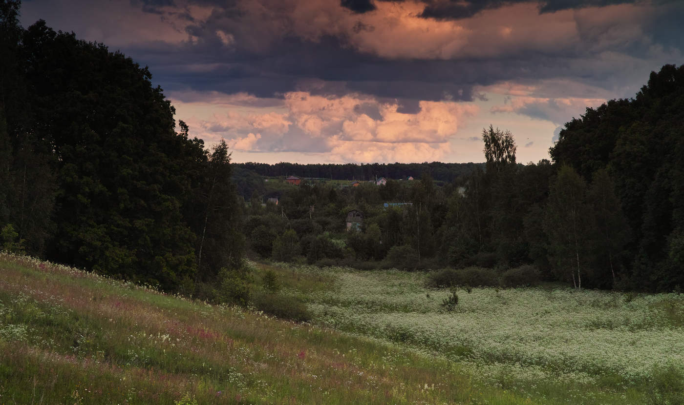 грозовые тучи. перед дождем. гроза в поле. перед грозой в деревне. небо перед грозой.
