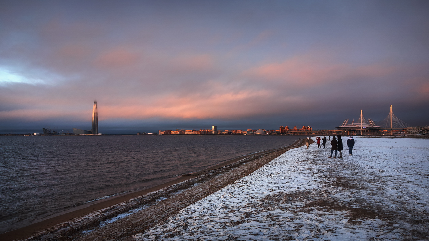 Финский залив Лахта зимой