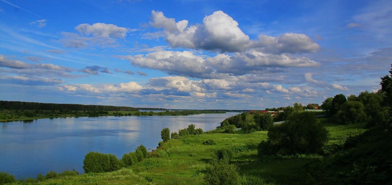 Из далека долго волга. Красивый вид Зимёнки Нижегородская область.