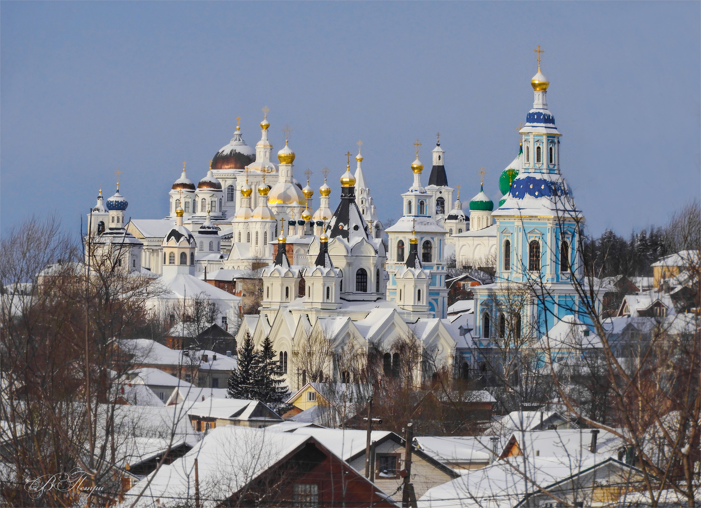 Г января. Зимний город Церковь. Красивые города зимой недалеко от Москвы.